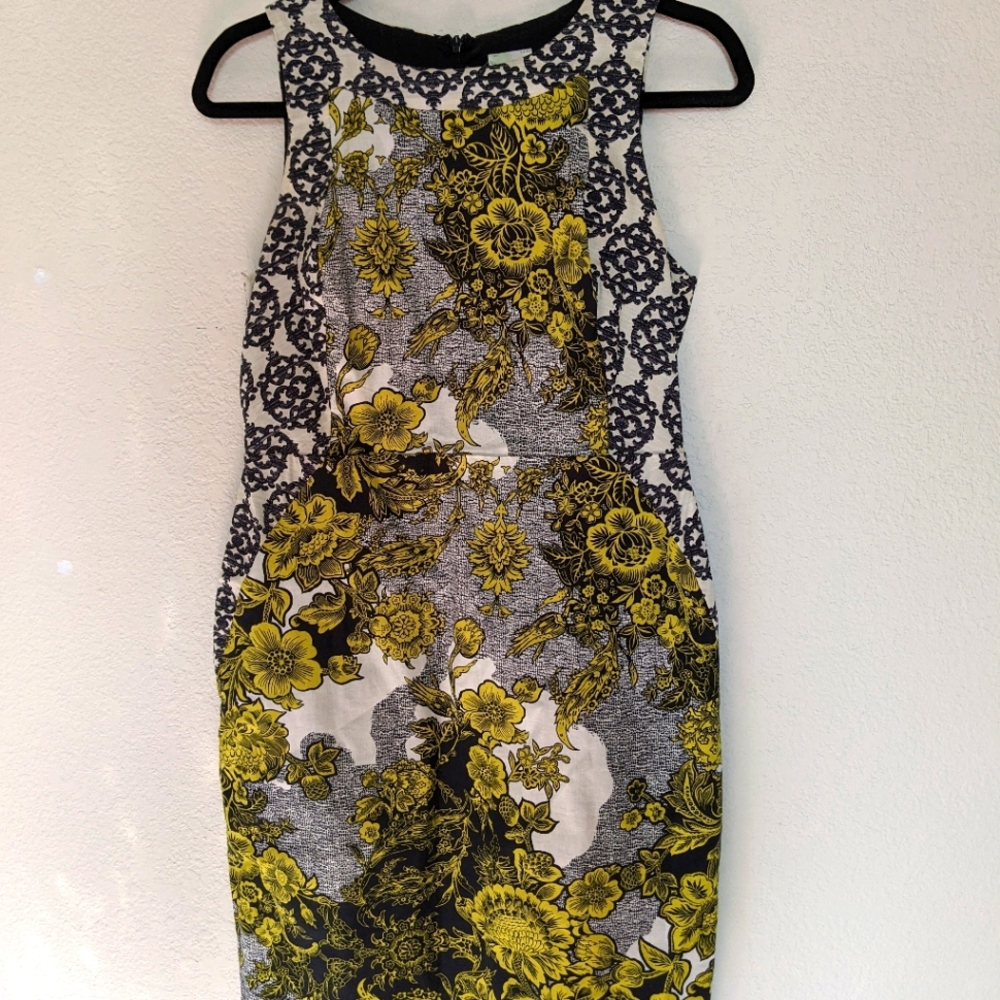 Patterned sheath dress from Anthropologie